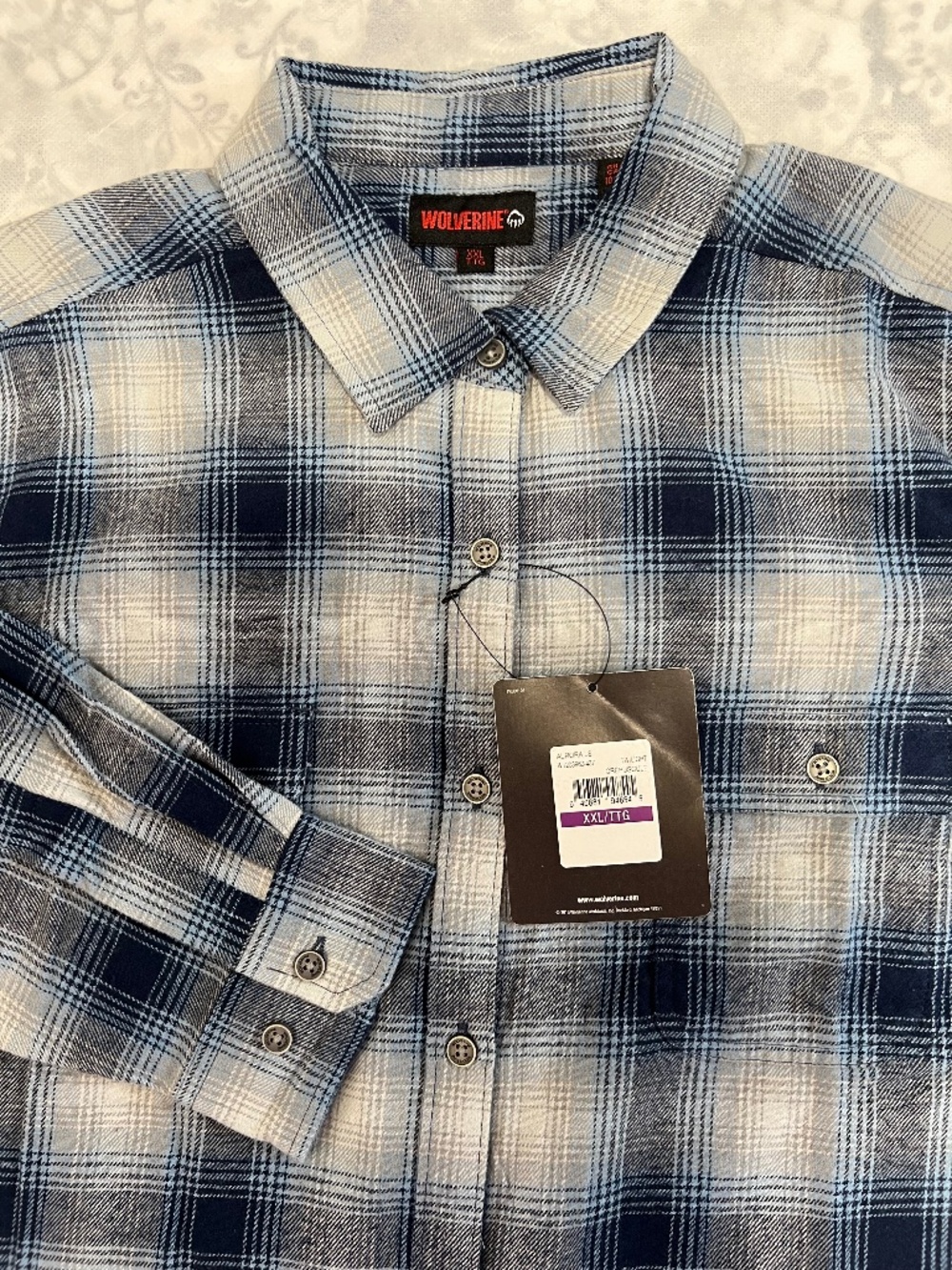 Wolverine Womens XXL Work Long Sleeve Flannel Shirt Plaid Aurora Twilight NEW